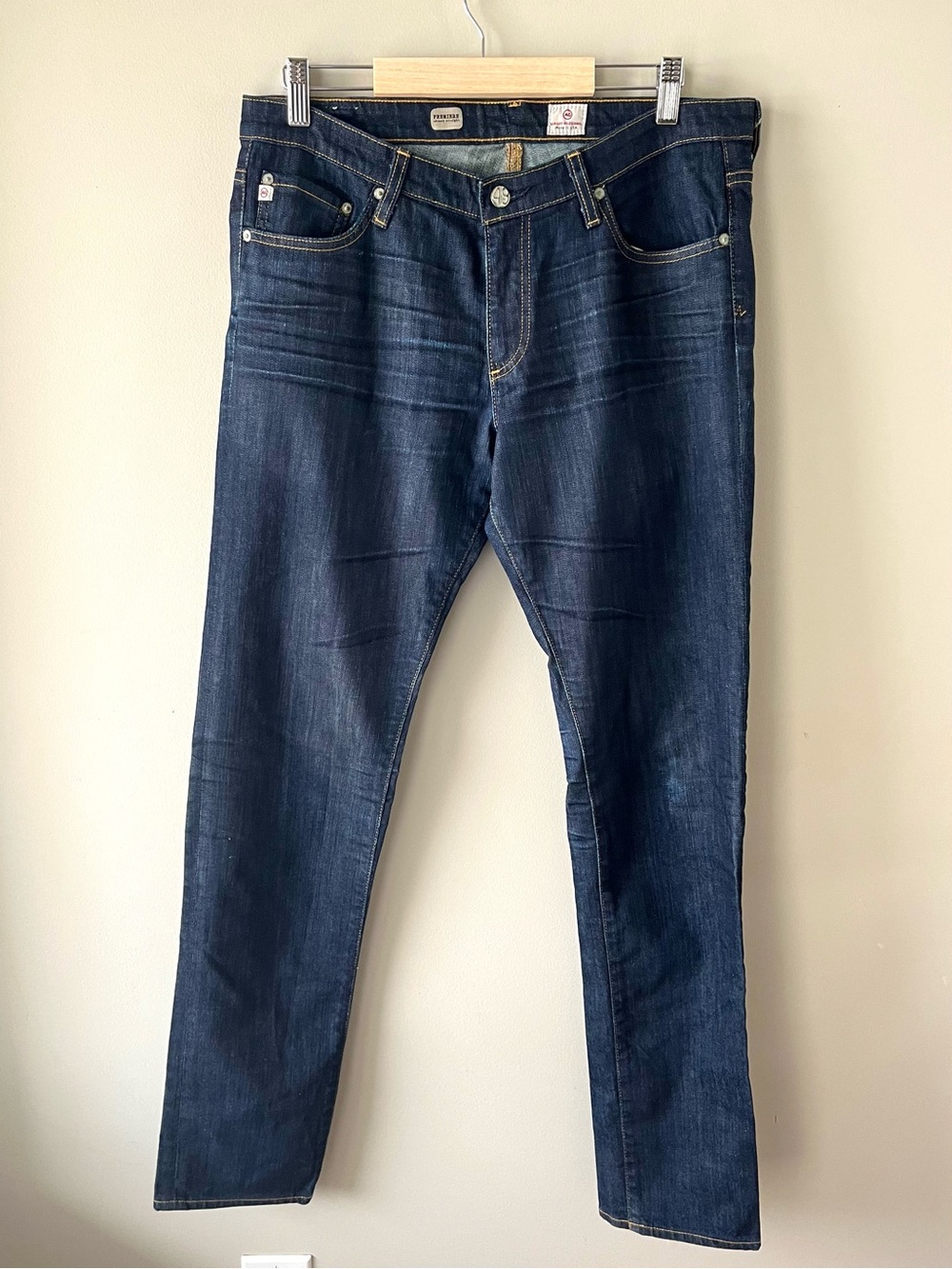 Ag Adriano Goldschmied Men's Protege Skinny Straight Jeans Dark Wash Size 32R